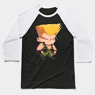 Street Fighter Guile Art Baseball T-Shirt